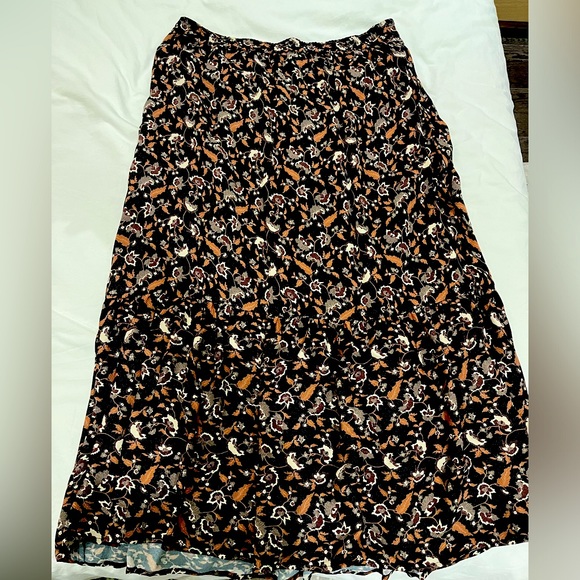 ABLE black floral Catherine flounce skirt XXL - Picture 1 of 4